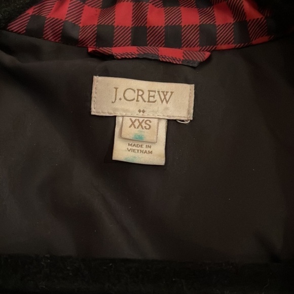 J. Crew Red Buffalo Check Puff Vest XXS - Picture 5 of 5